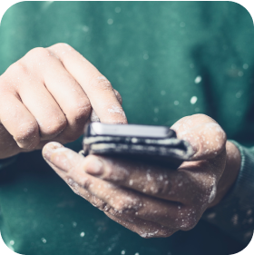 Hands holding a phone