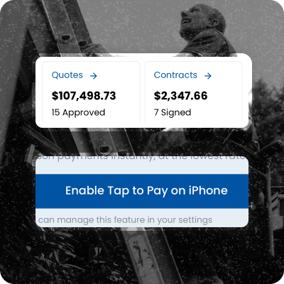 Quotes, contracts and Tap to Pay in the Hearth app
