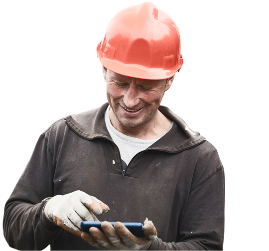 contractor on the phone